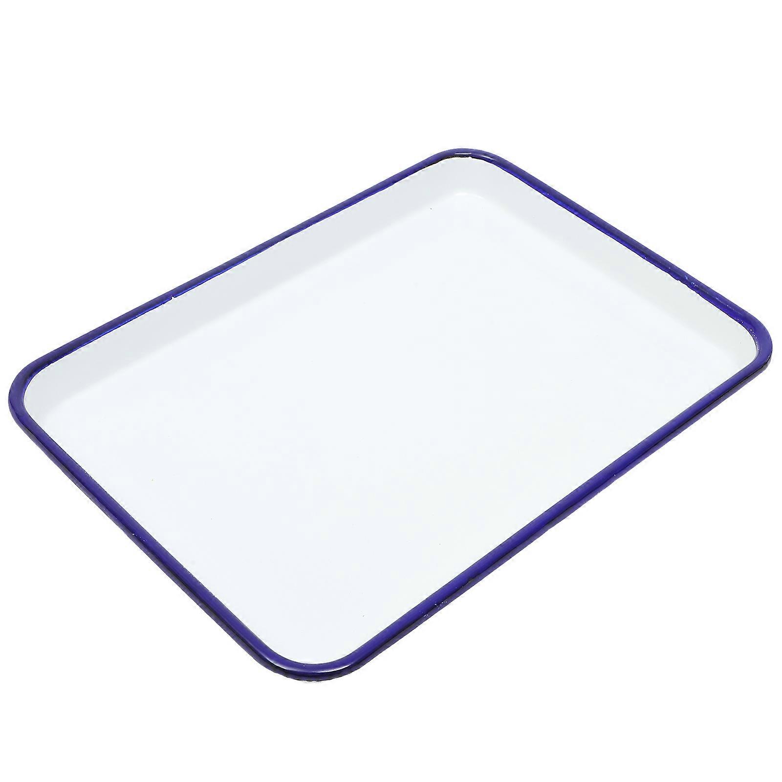 Enamel Bake Pan Enamel Baking Roasting Pan Tray Rectangular Serving Dish Pie Baking Pan