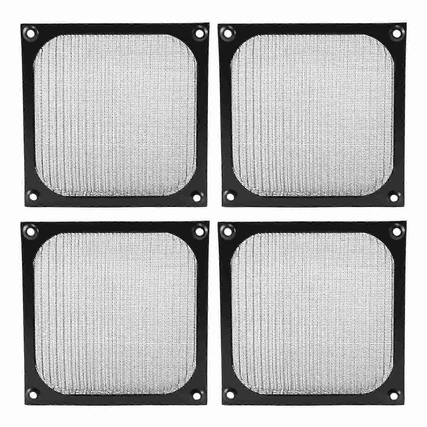 4Pack Computer Fan Filter Griller Rustfritt Stål Wire Mesh, Svart
