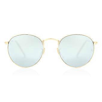 Ray-Ban RB3447N Round Metal 001/30 Full Rim Shiny Gold Men Round Sunglasses UV3 Original