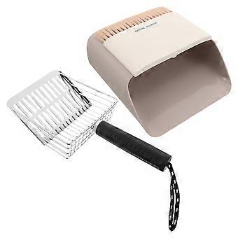 Stainless Steel Cat Litter Scooper with Holder for Easy Waste Removal