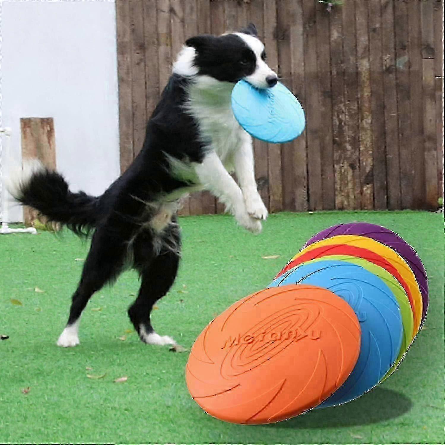 6 Pack Flying Disc, Rubber Flying Discs compatible with Dogs(18cm)