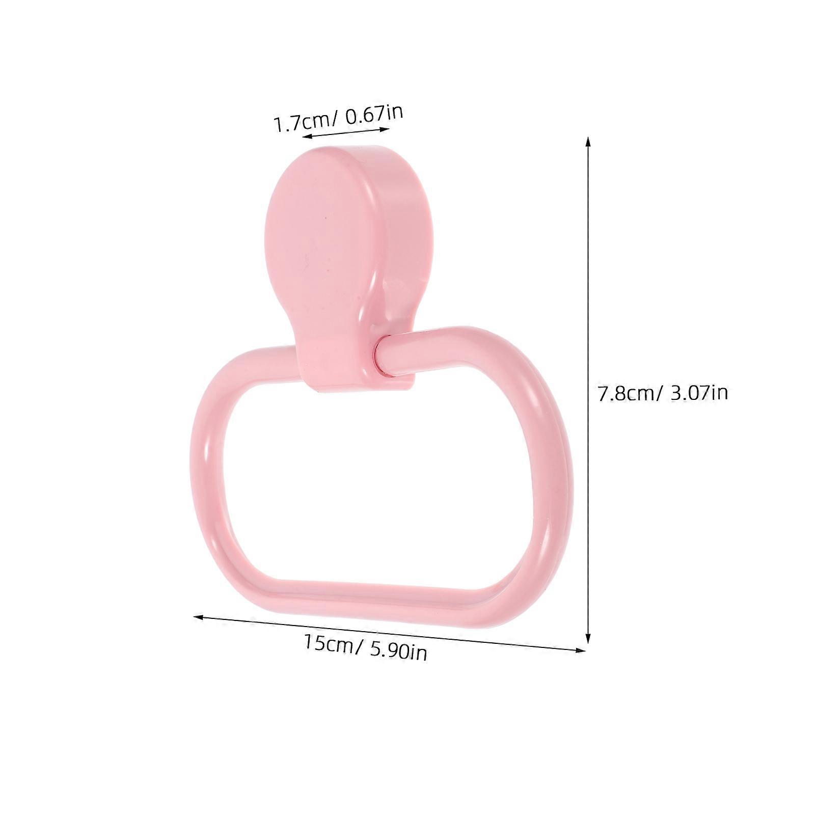 Multi Adhesive Towel Ring Plastic for Holding Towel 2Pcs Space-Saving Design