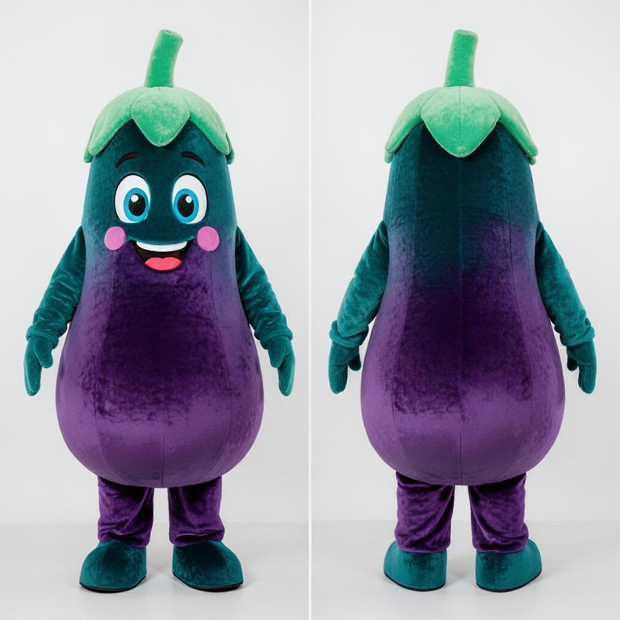 MASTICOT Teal Rounded Eggplant Mascot