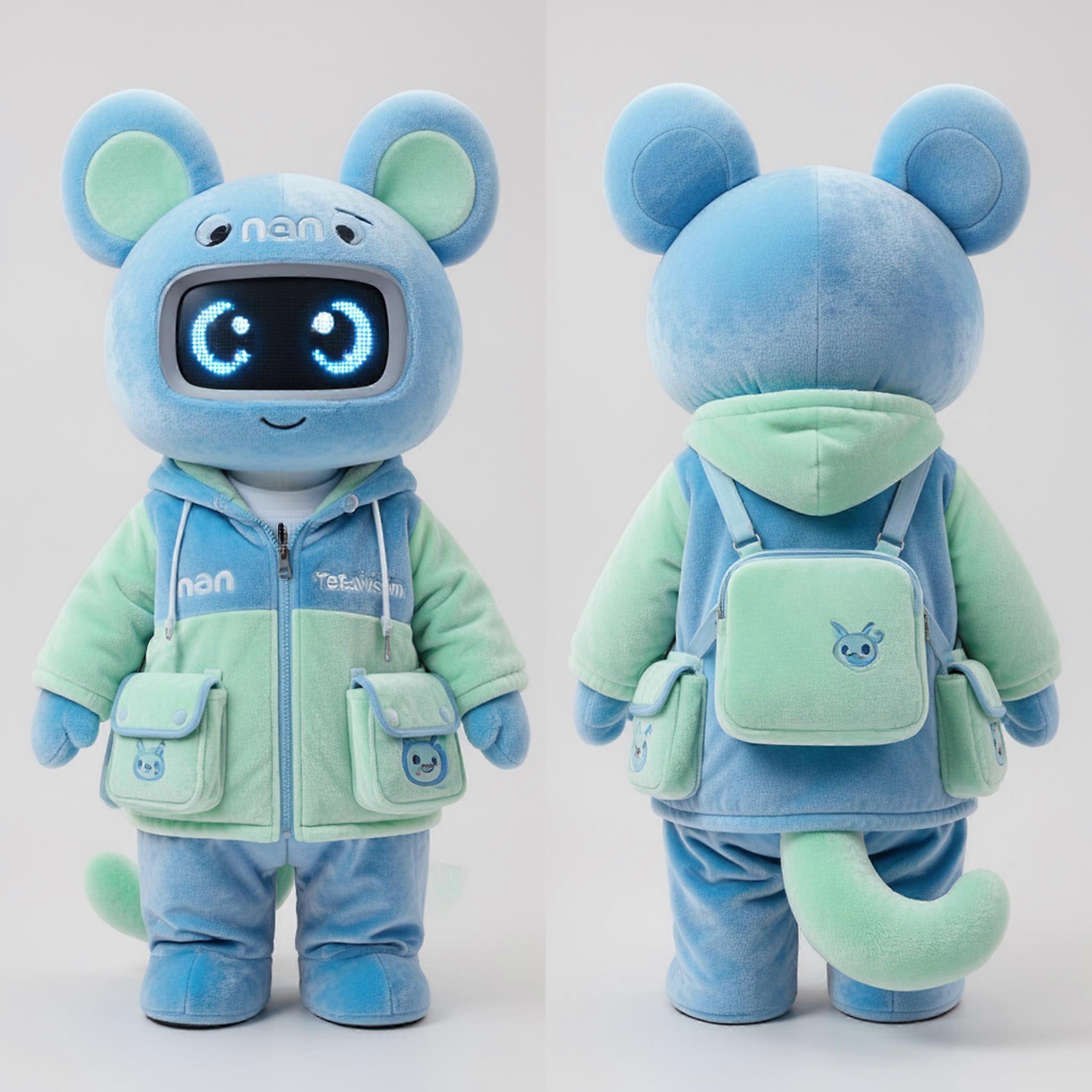 MASTICOT Sky Blue Cozy Television Mascot