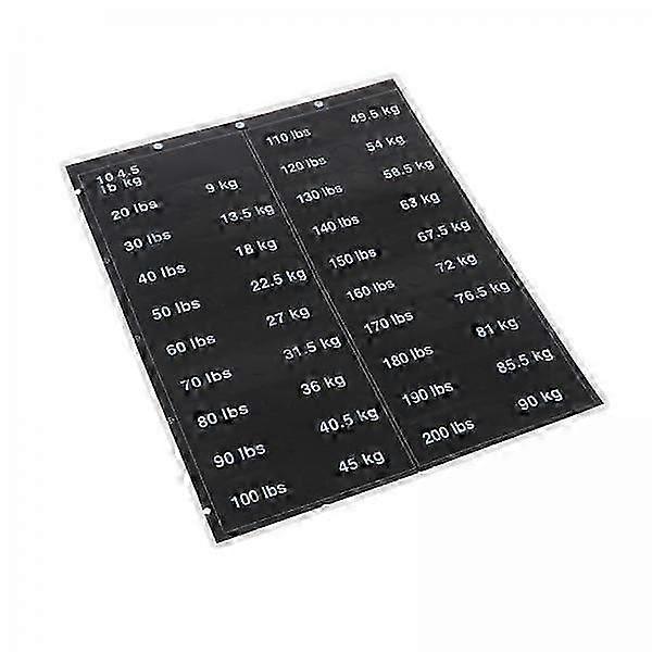 Weight Stack Labels, 2 Sheets, For Fitness Equipment