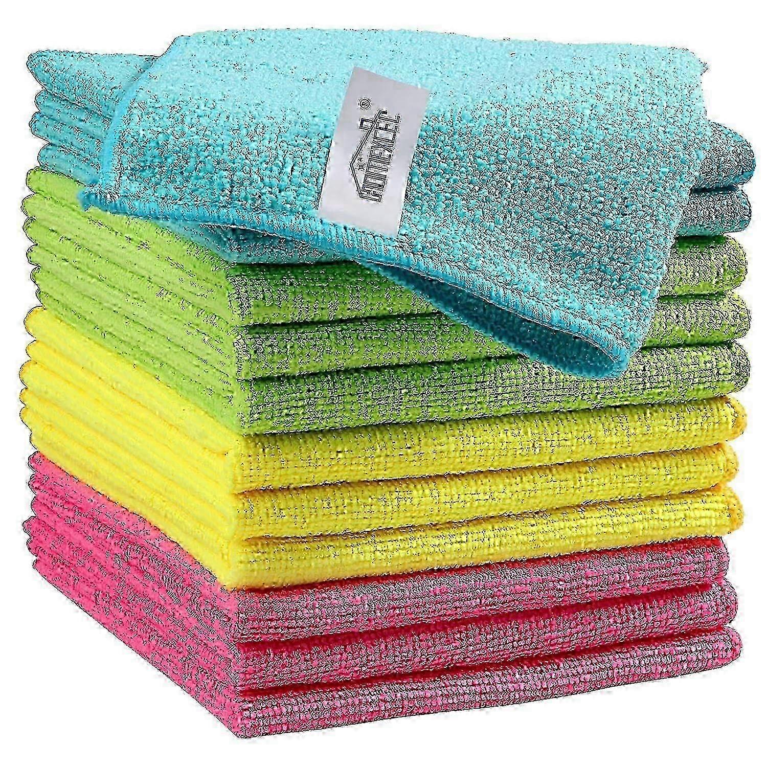 12-Pack Premium Microfiber Cleaning Cloths
