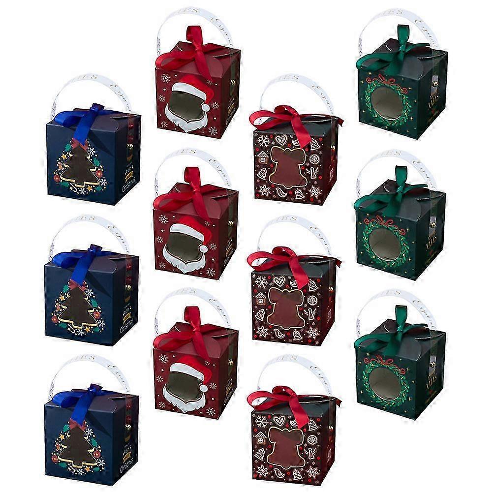 Paper Christmas Cookie Packing Boxes 20Pcs Gift Storage Boxes