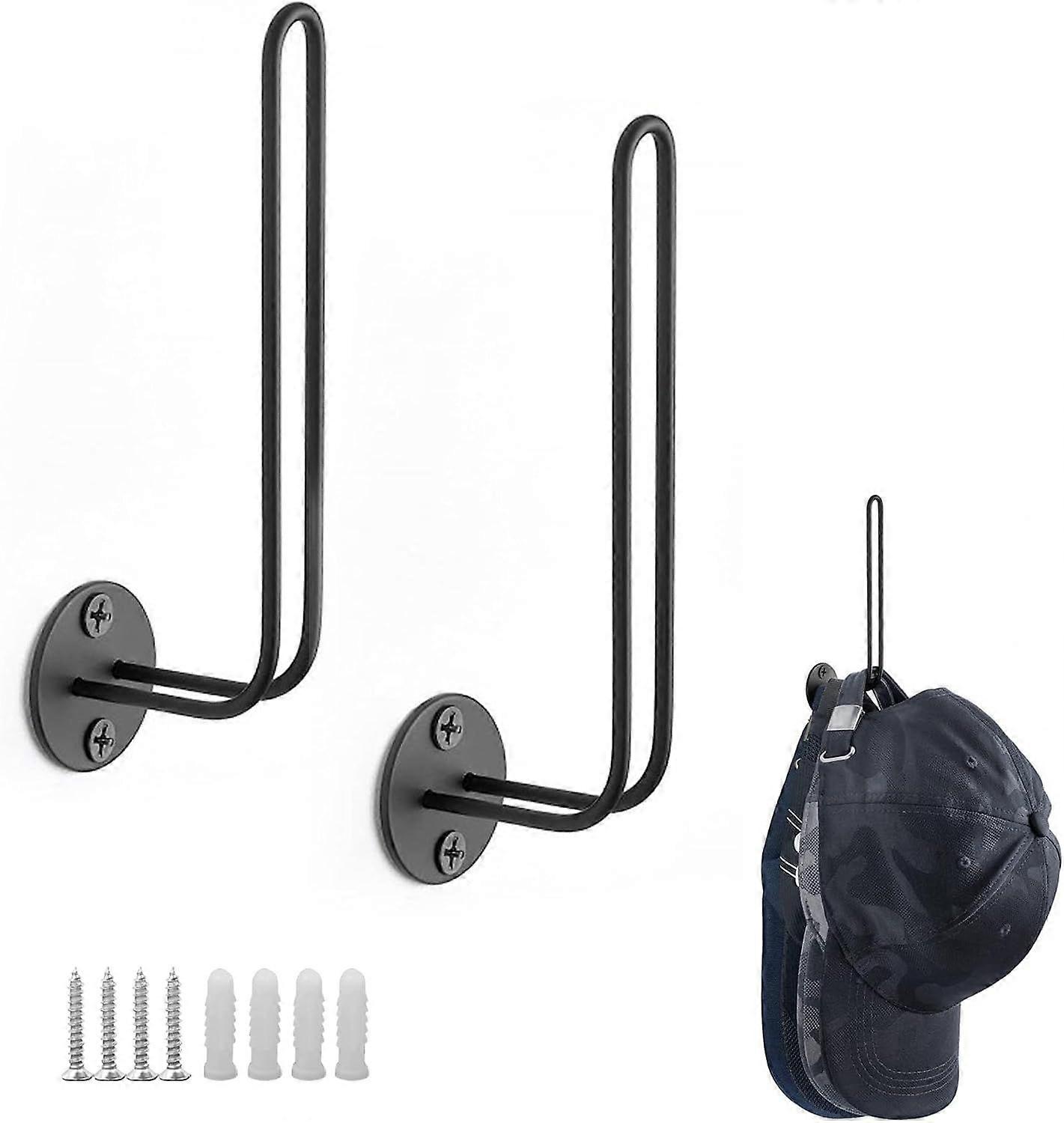 Cap Holder, Wall-Mounted Hat Rack, 2-Piece Cap Storage Organizer for Baseball Caps