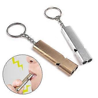Double-Tube 120dB Aluminium Safety Whistle