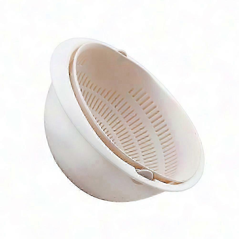 Double-Layer Rotating Drain Basket for Kitchen Multi-Purpose Storage & Washing