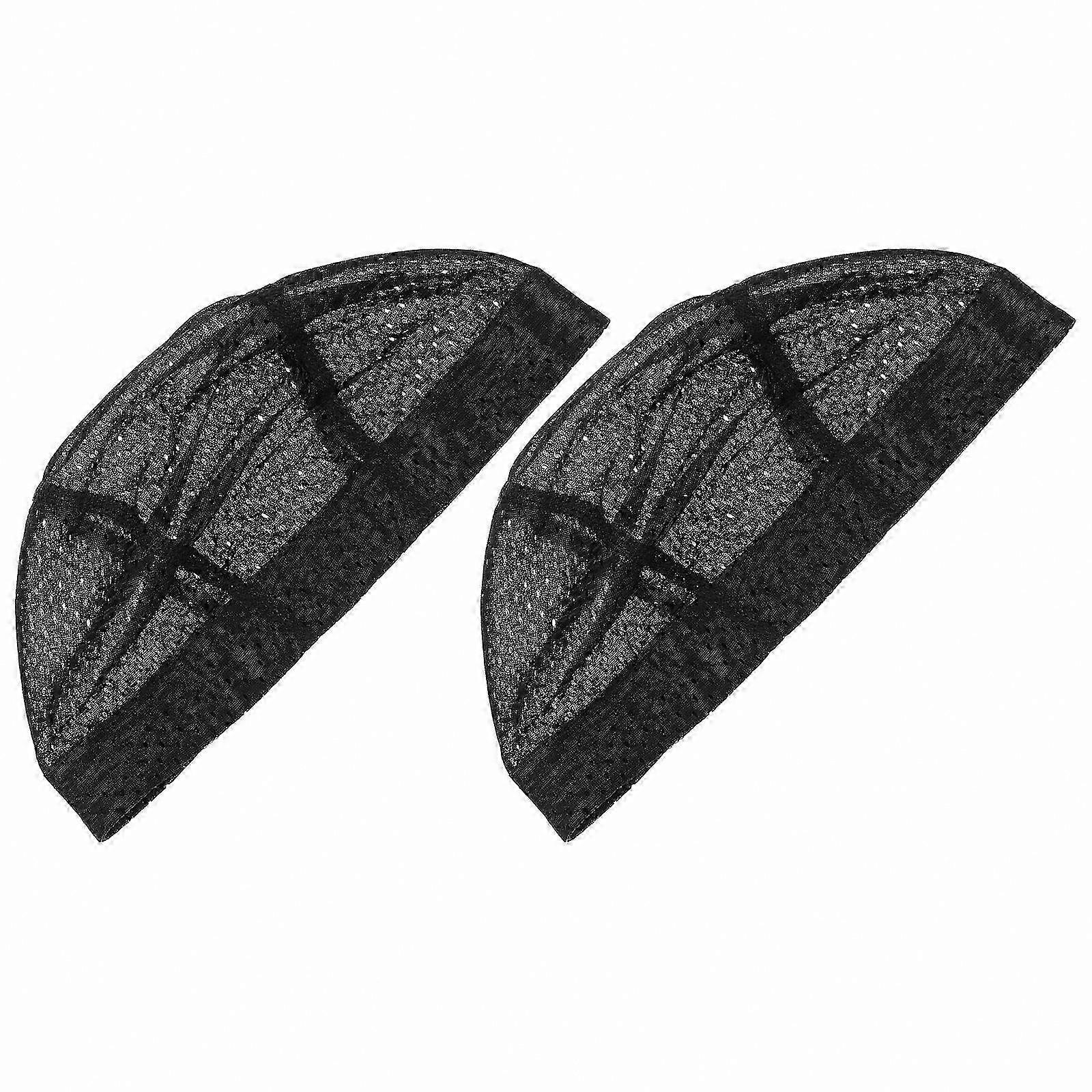 Breathable Elastic Wig Cap 2-Pack Black Cloth