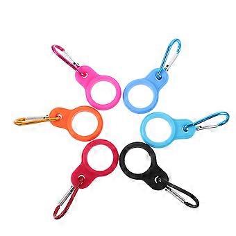6Pcs Portable Silicone Bottle Carabiners For Outdoor Activities In Assorted Color With Hands-Free Functionality