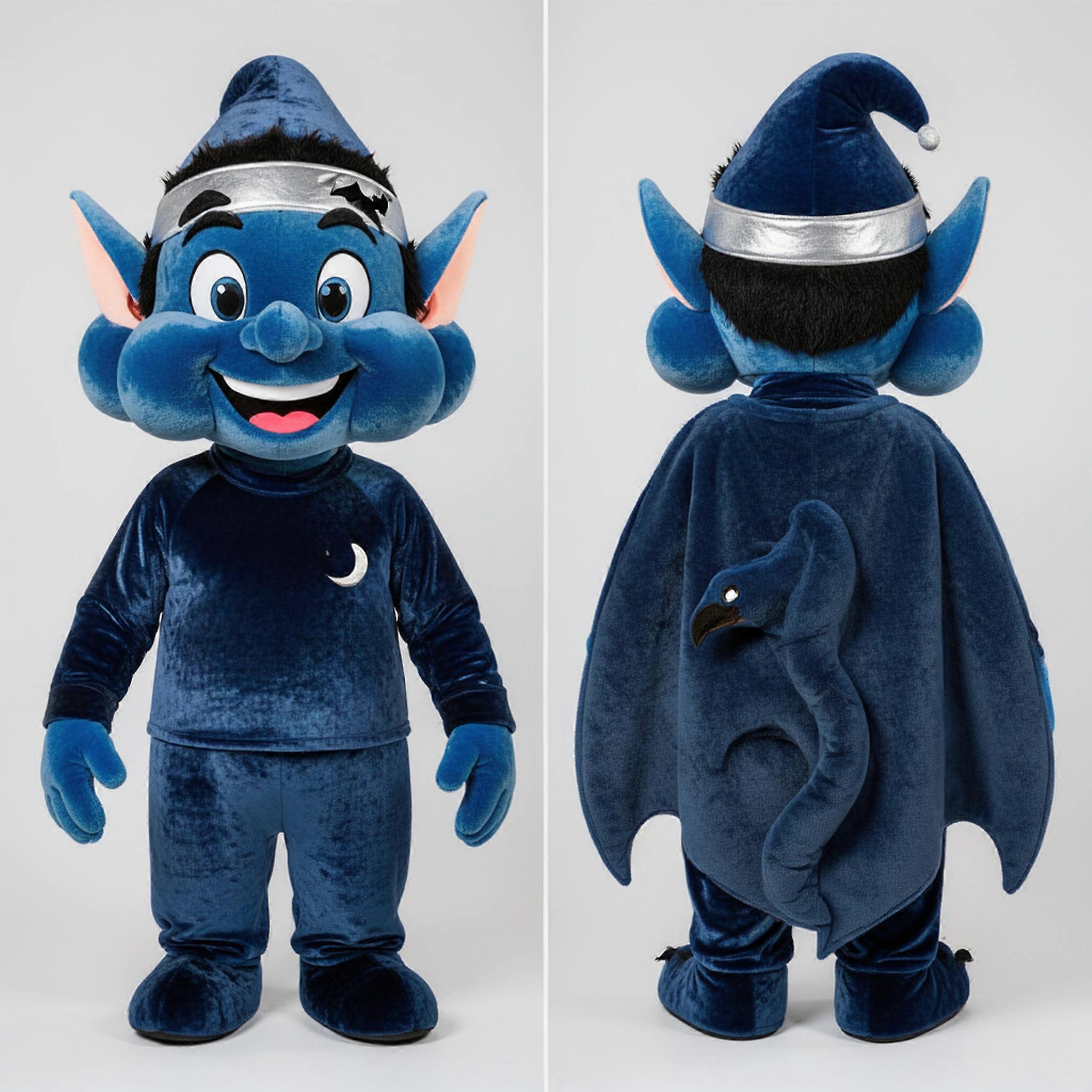 MASTICOT Velvety Blue Cheerful Elf Mascot
