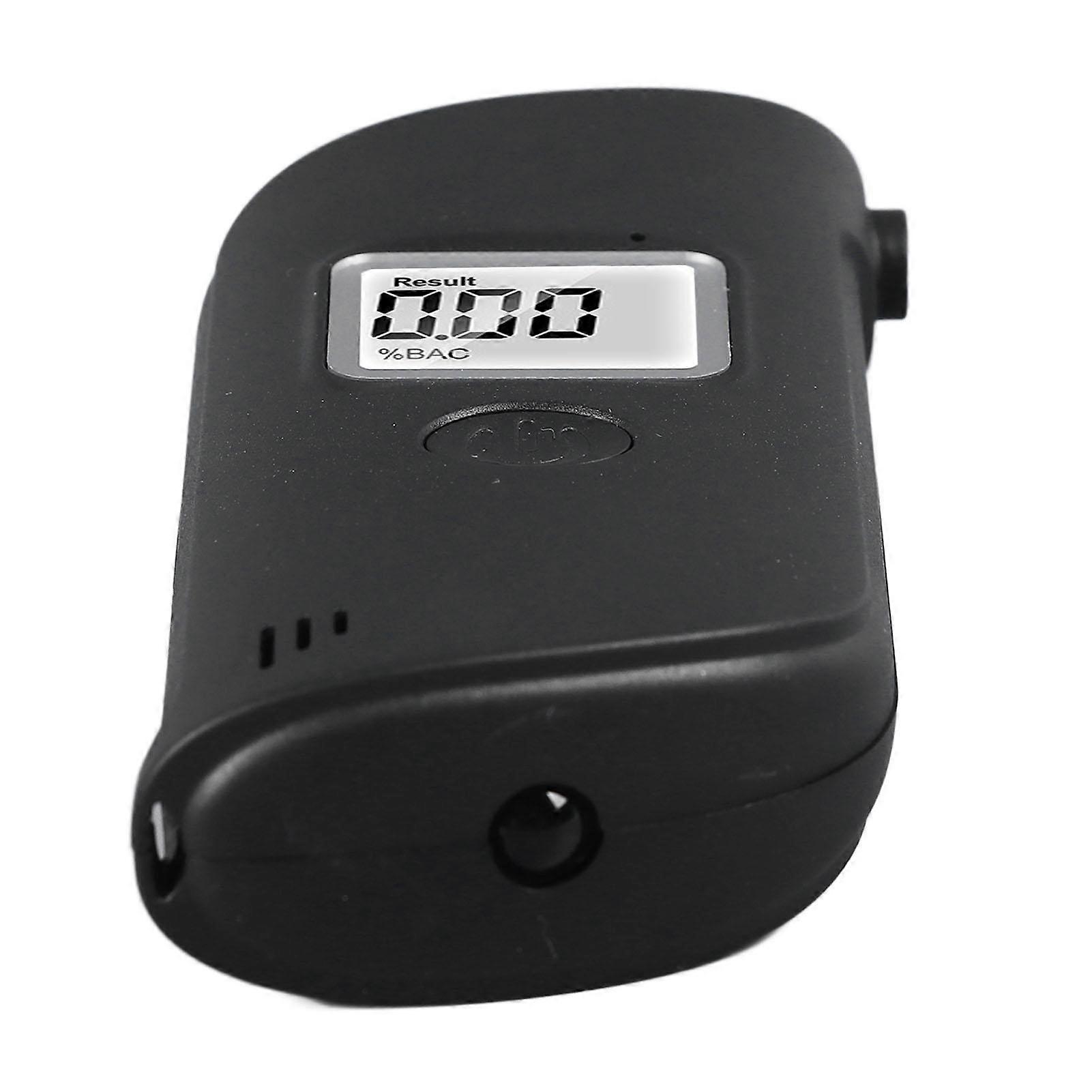 Breath Tester Drunk Meter LCD Display Handheld Drunk Detector with Nozzle Replacement for Testing