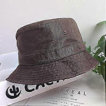 Oversize Panama Sun Hat for Big Head 57-64cm, Unisex Cotton Flat Top Bucket Hat, Plus Size Boonie Fishing Beach Hat, Four Seasons Outdoor