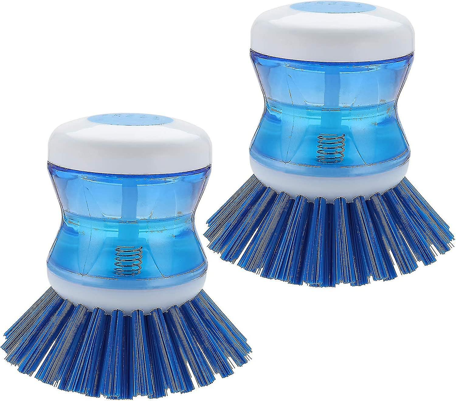 Dip -type Brush Pot With Soap Allocation Cooker Blue 2pcs