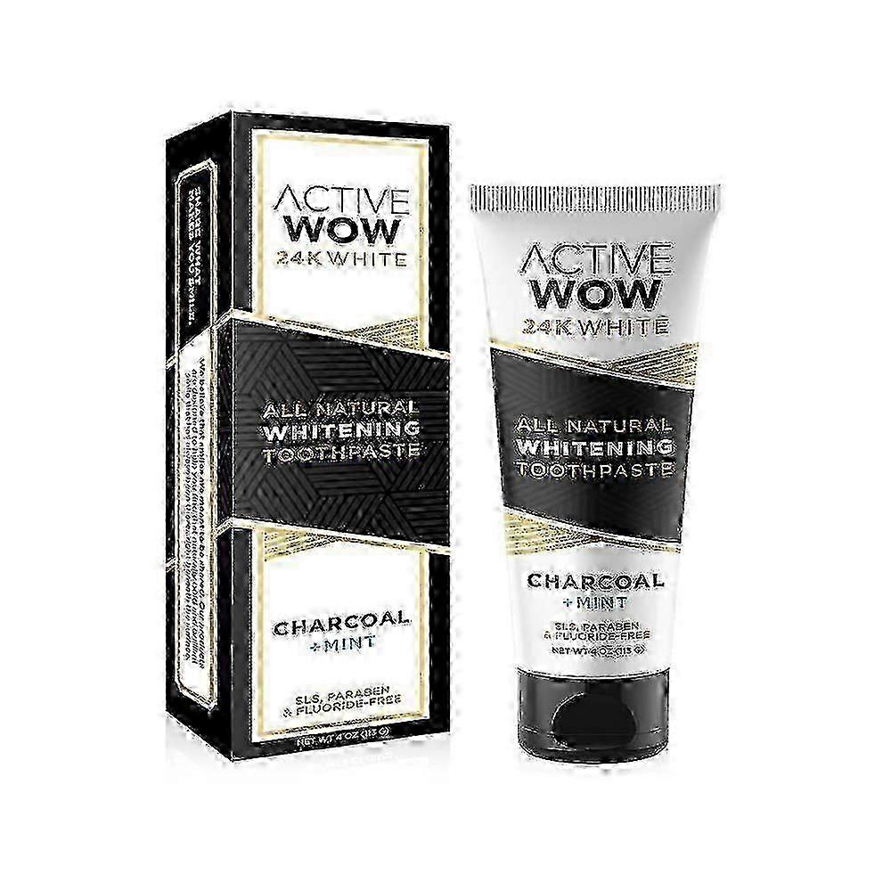 アクティブワウチャコールナチュラルホワイトニング歯磨き粉、4オンス
