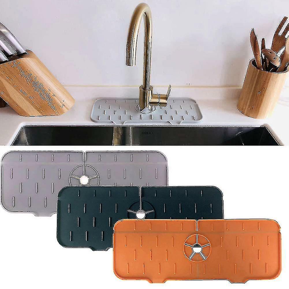 Faucet Splash Guard Pad Drying Water Splash Pad Silicone Mat Sink Kitchen Faucet