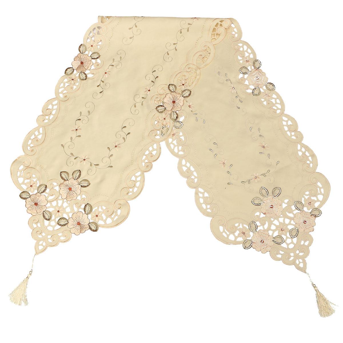 Classical Embroidery Flower Table Runner - Four Sizes For Wedding, Party, Home Decor