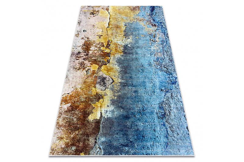 MIRO 51709.803 washing carpet Abstraction anti-slip - blue / gold