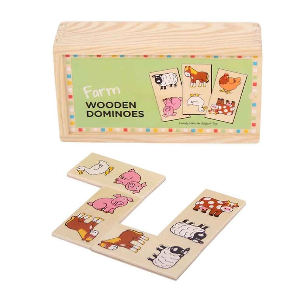 Bigjigs leksaker gård dominobrickor