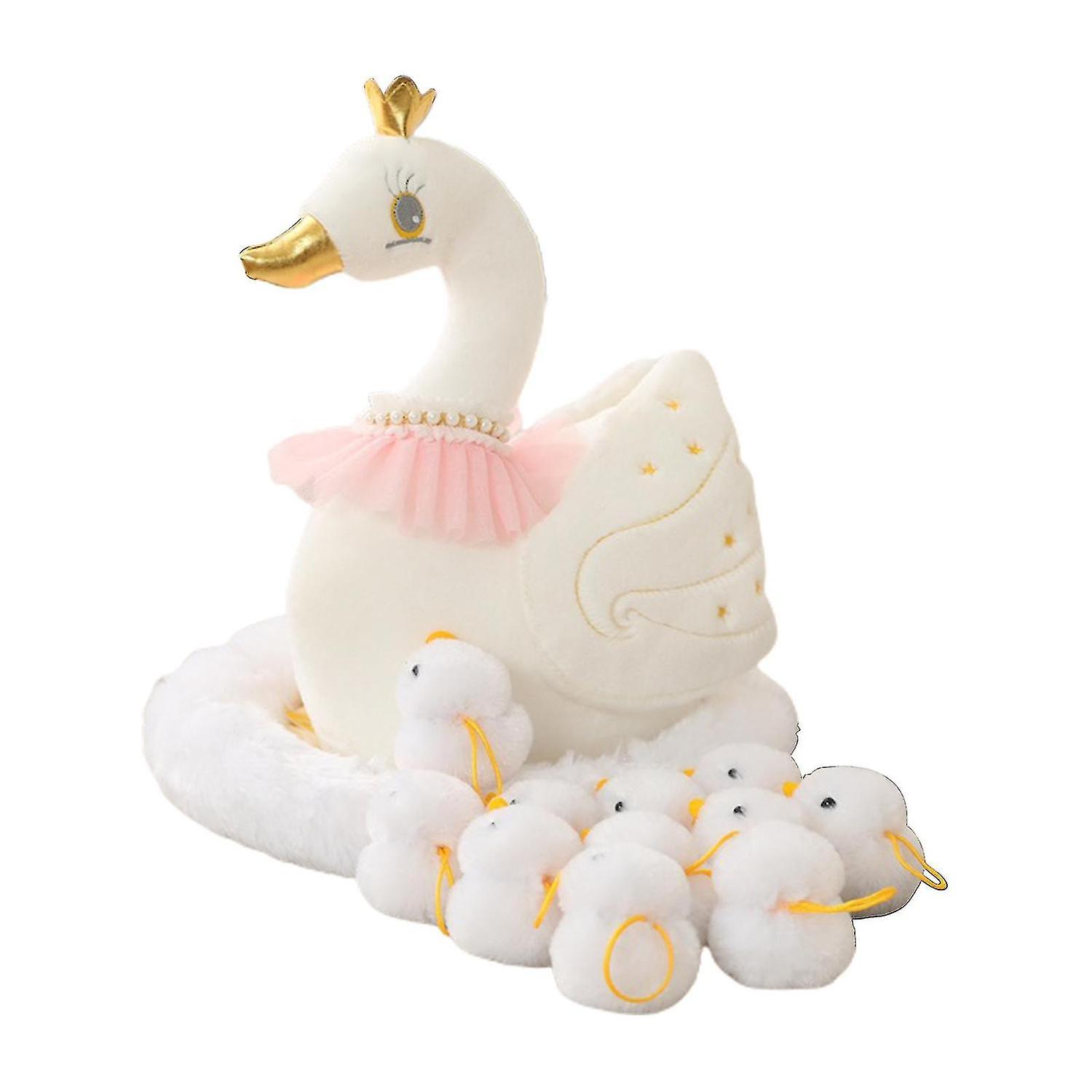 13.8inch Chicken Stuffed Animals Mommy Farm Hen Plush Whit Chicken Croak Sound For Kids