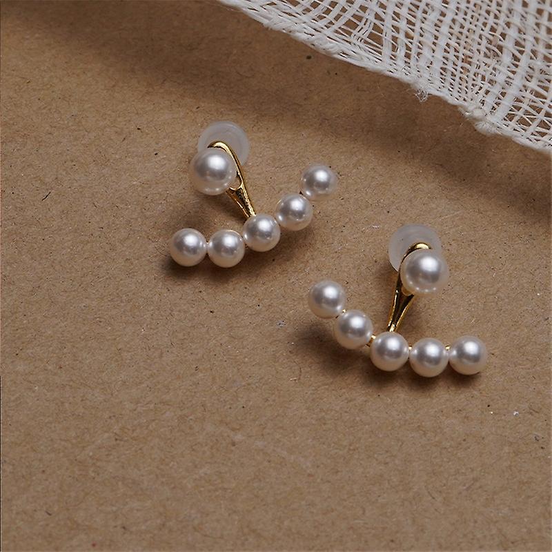 Women earring girl stud ear Drop Simple Black White Irregular Polyhedron Pendant Unusual Korean