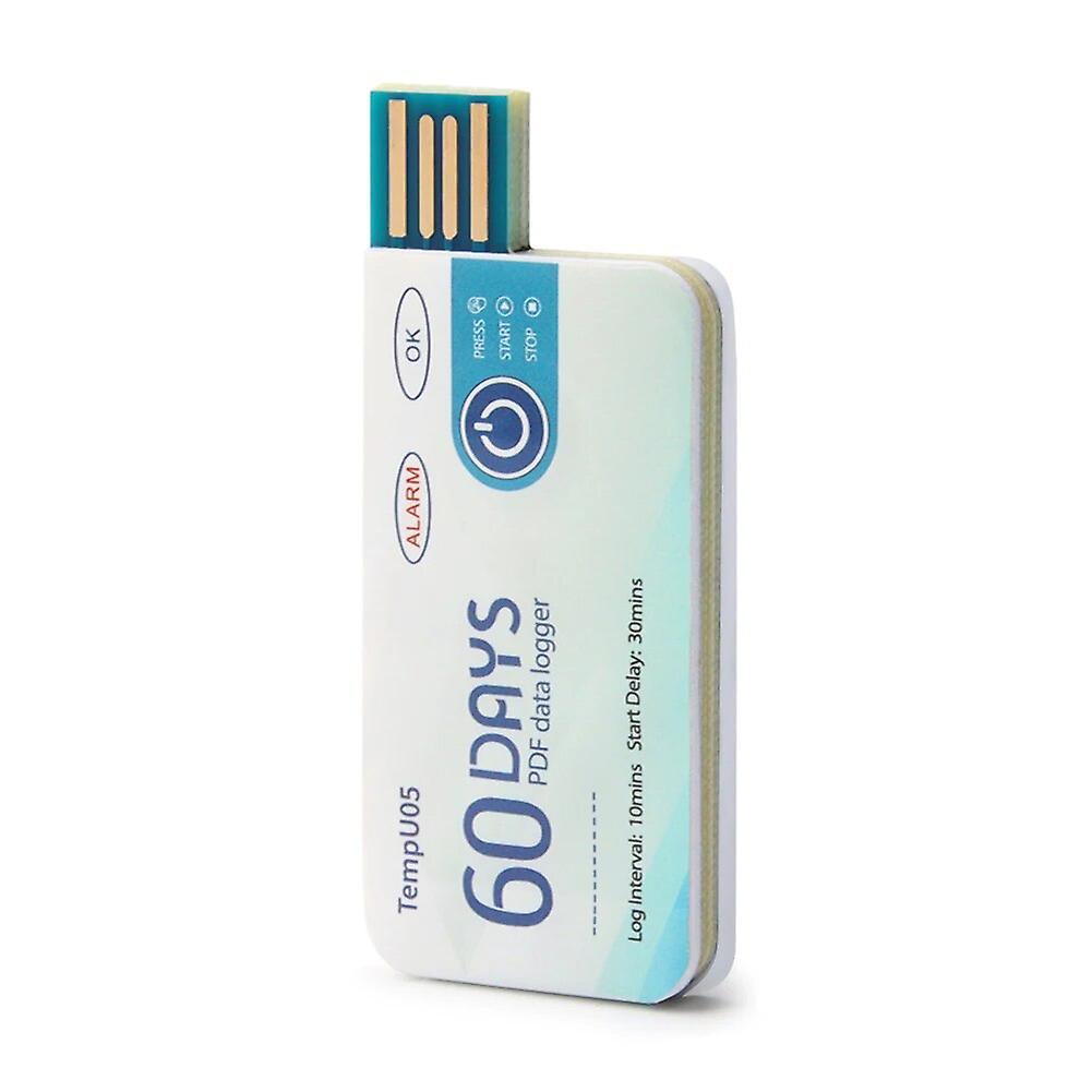 High-precision 60 Days Digital Usb Temperature Data Logger Indicator Lamp Alarm For Warehouse Storage Refrigerated Transport Etc