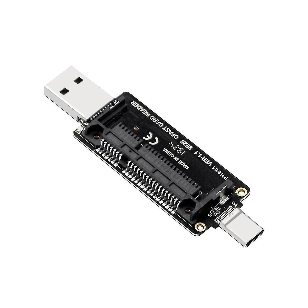 Cfast Usb 3.1 Type A+c Card Reader 10gbps Fast Card Reader Portable Aluminum Cfast Memory Card Adap