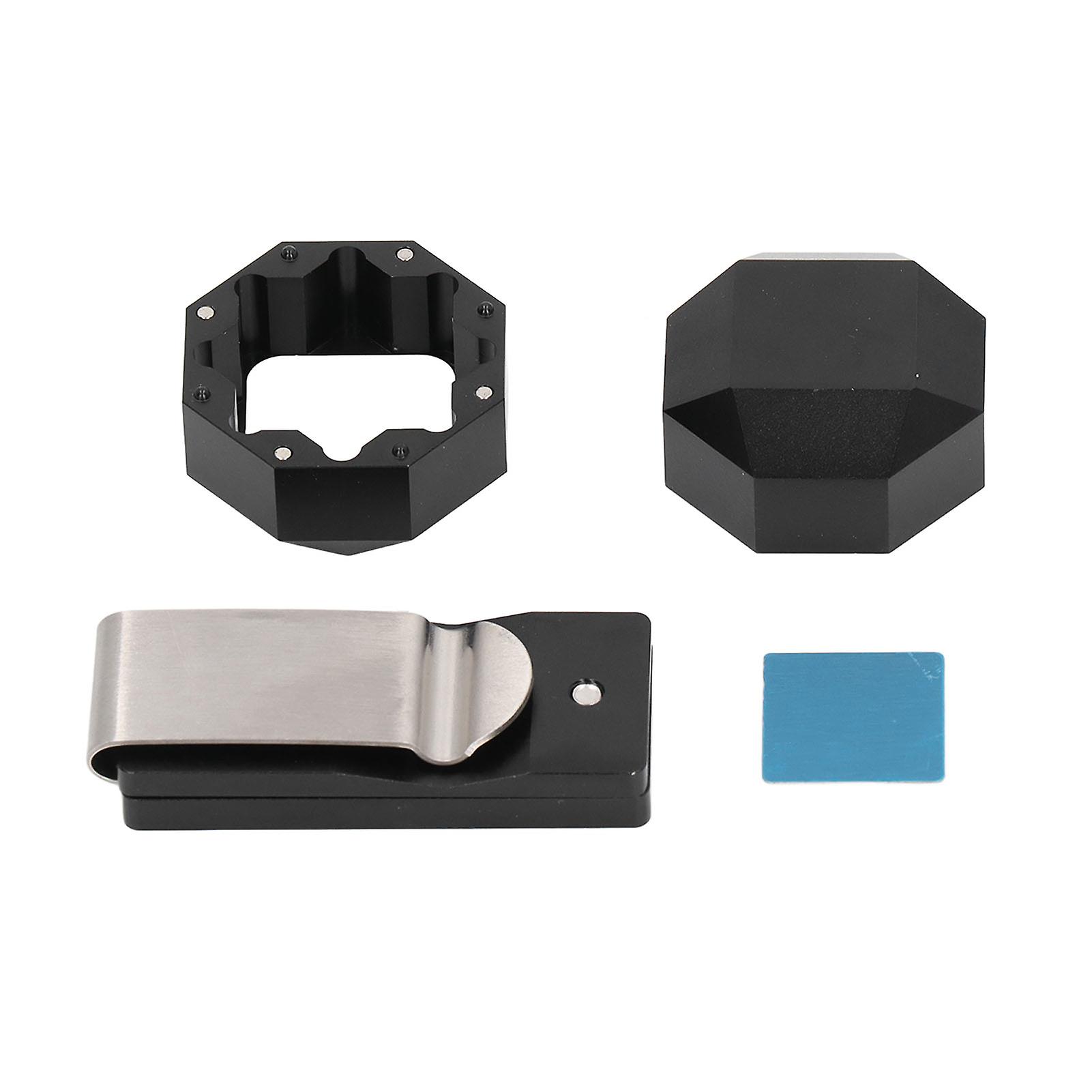 Octagonal Aluminum Chalk Holder 2 Layers Silent Pool Cue Chalk Holder Billiard Accessories