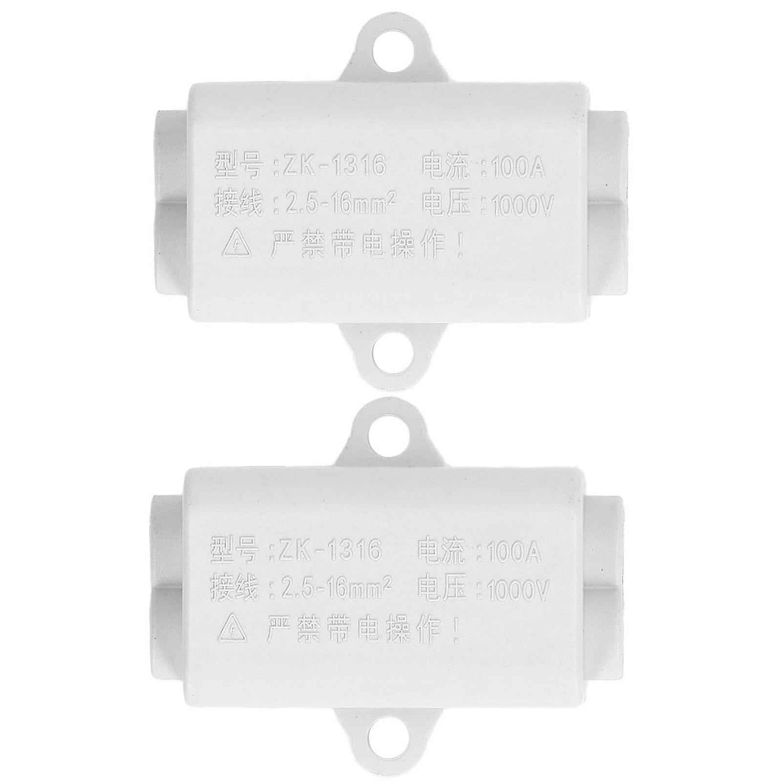 2Pcs T Type Wire Connector Splicer Screw Terminal Block Kit 1000V 100A Electrical Cable Connector ZK-1316