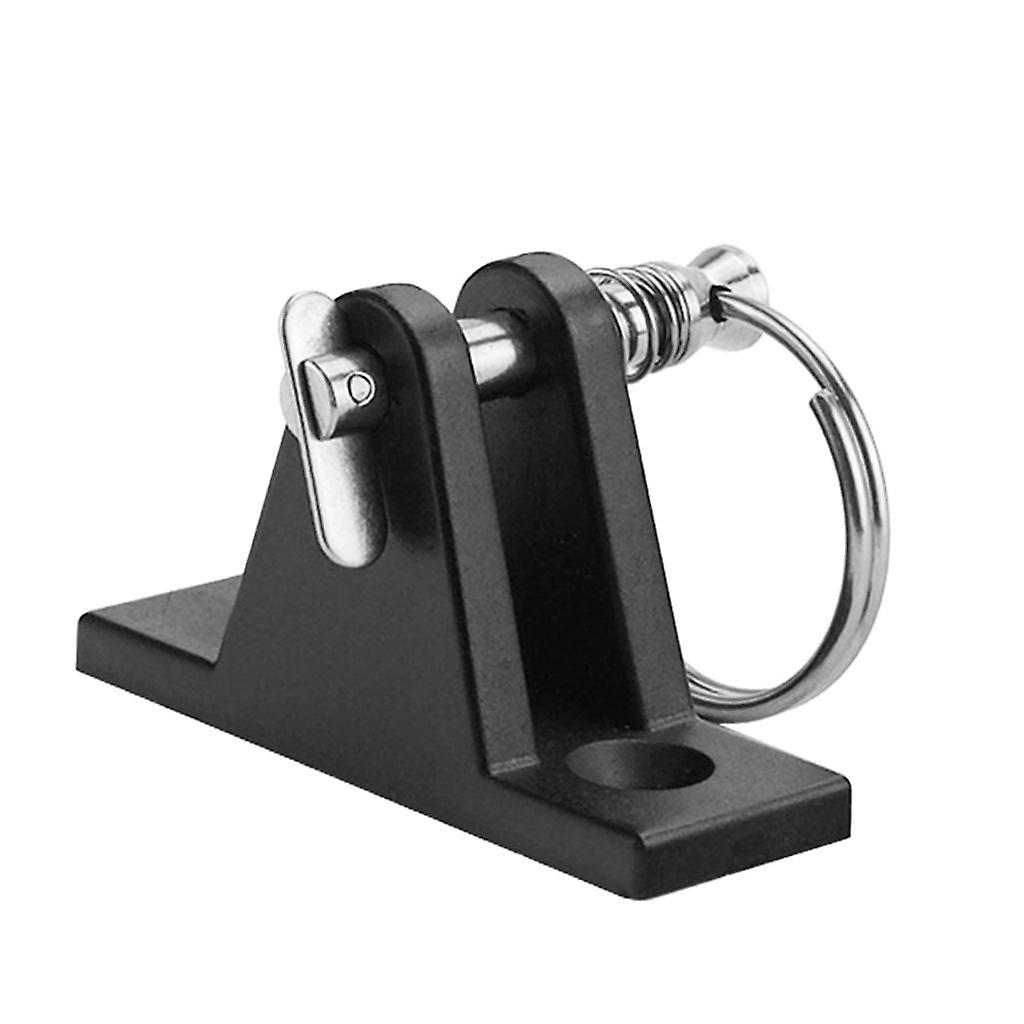 Black Nylon Deck Hinge Boat Bimini Top Fitting for Quick Release Pin & Ring