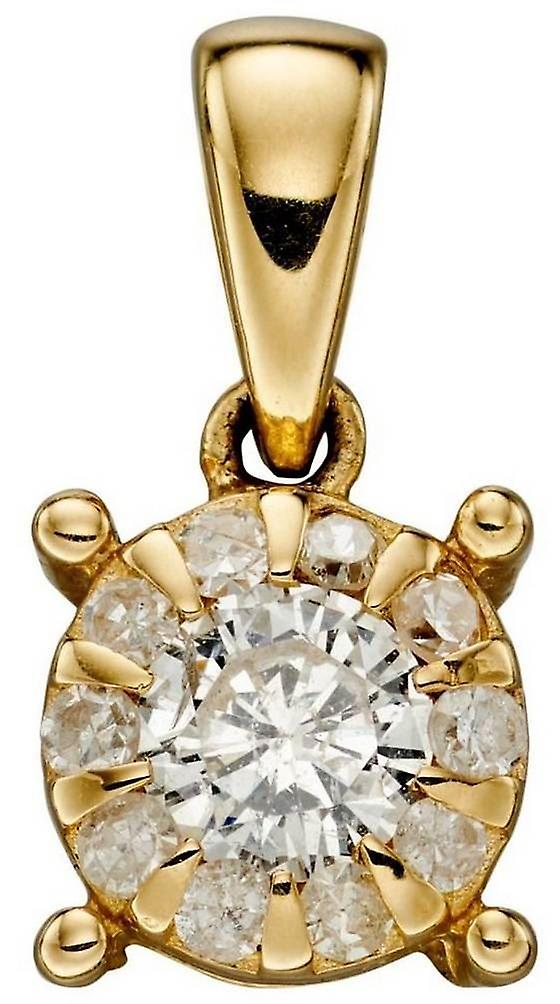 Elements Gold April Birthstone Pendant - Clear/Gold