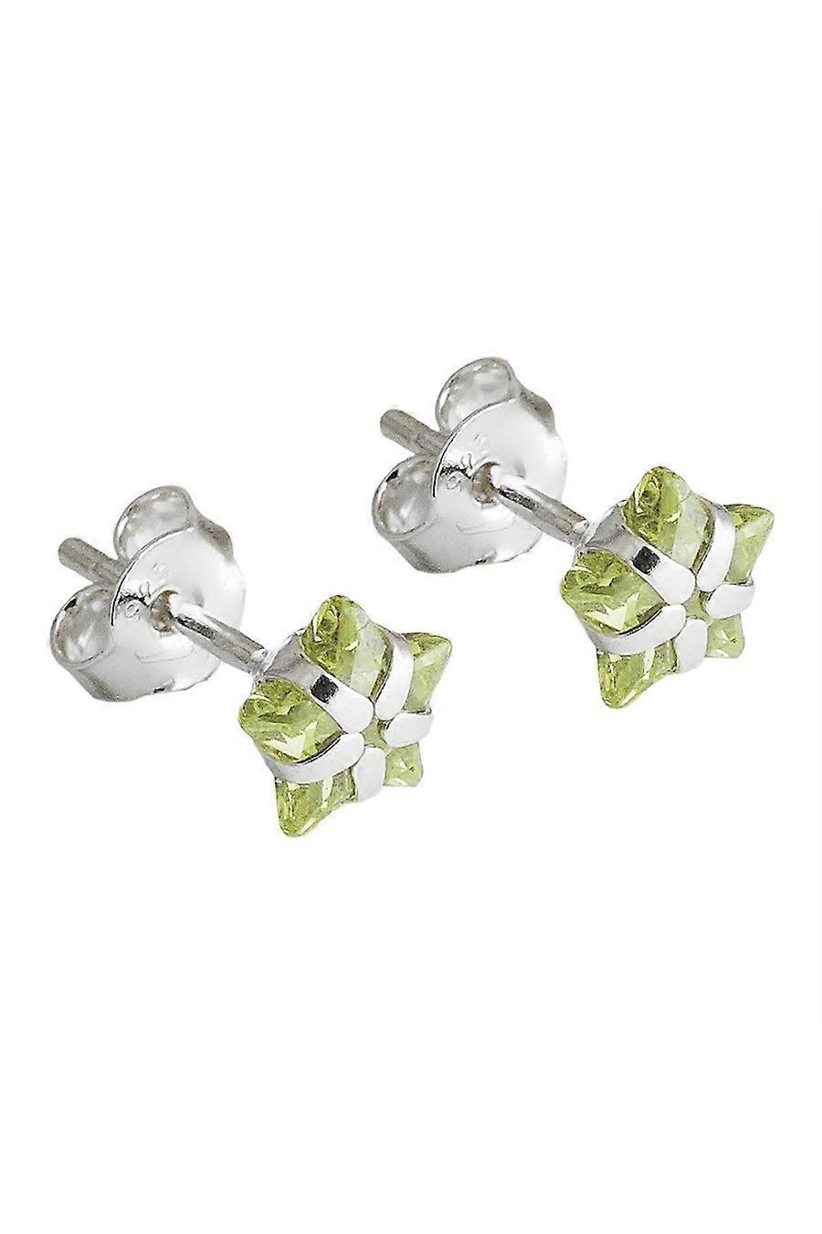 Earring Studs Zirconia Olive Silver 925 - Gl93569