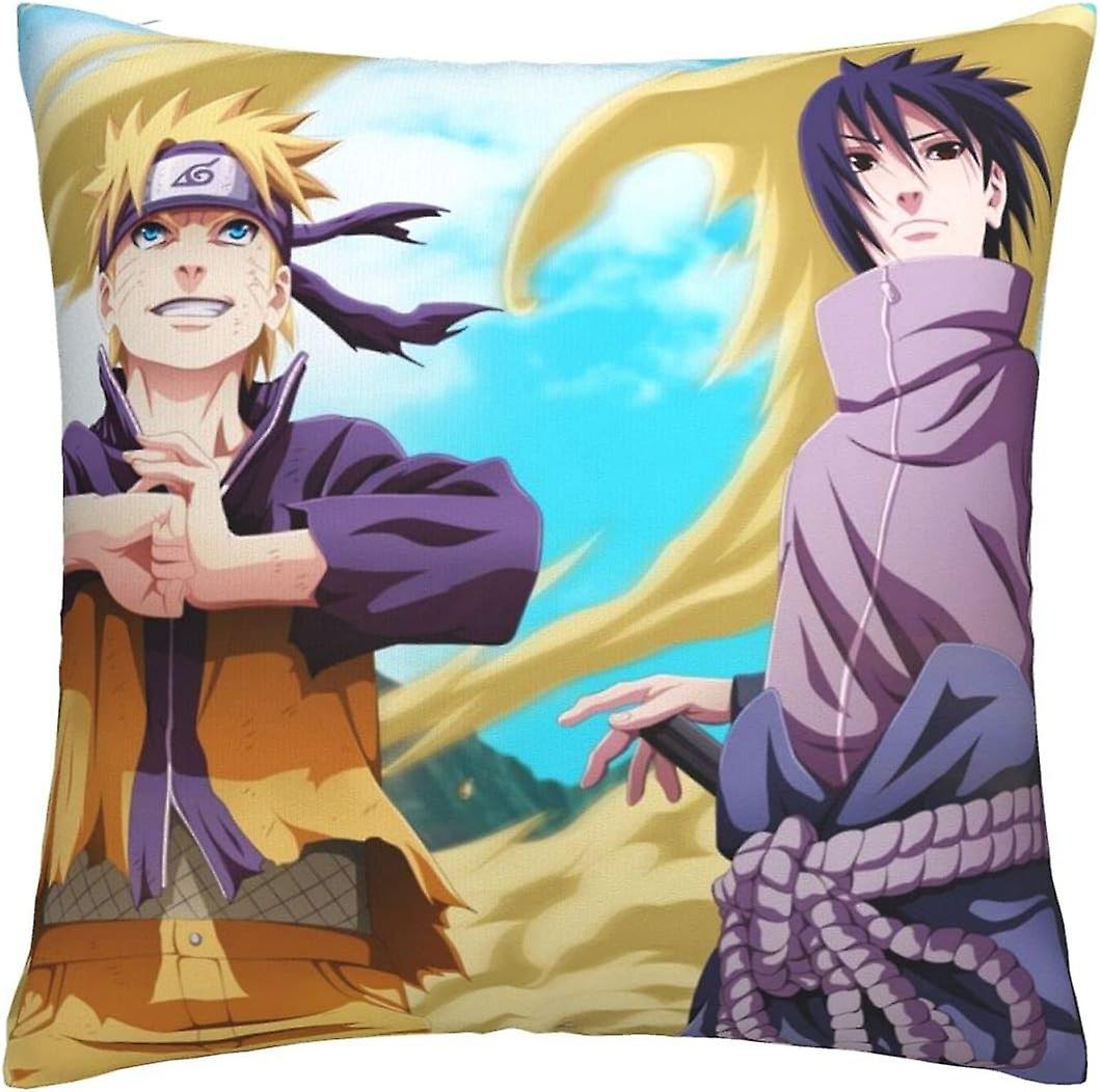 NARUTO-ナルト-クッションカバー1パック45 x 45 cmカラフルなチェーンプリントスロー枕カバー-cp6921