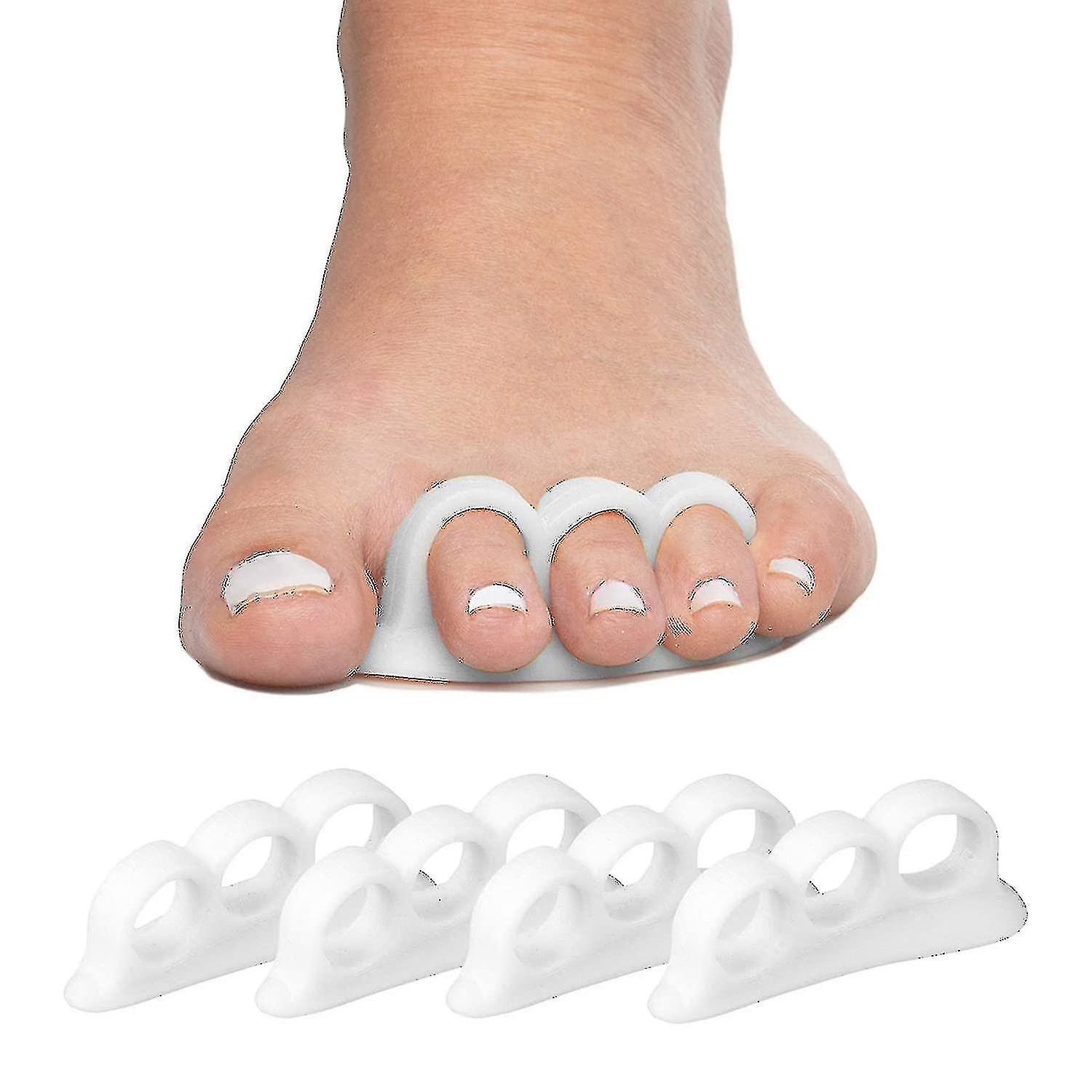 -4pcs Hammer Toe Straightener And Orthotics Soft Gel Splint Reduce Foot Pain And Prevent Overlap