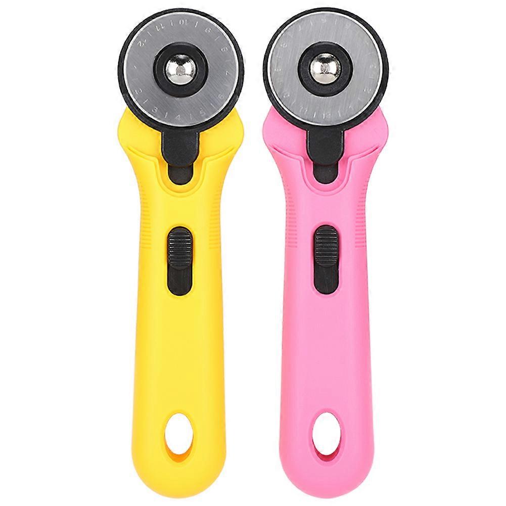 2Pcs Roller Cutter Cloth Cutter PatchWork Cutting Knife Sewing Quilting Accessories 45mm