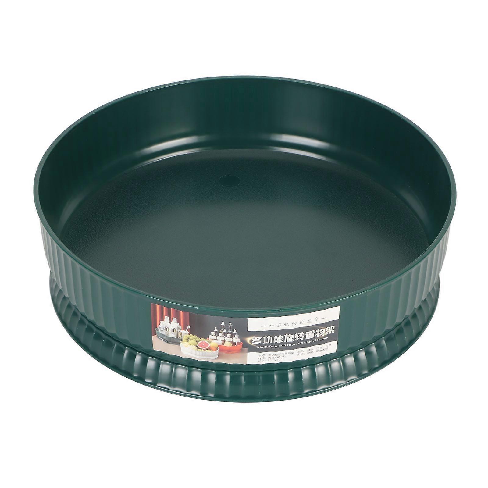 Green 360-Degree Rotating Spice Tray for Organized Kitchen Storage