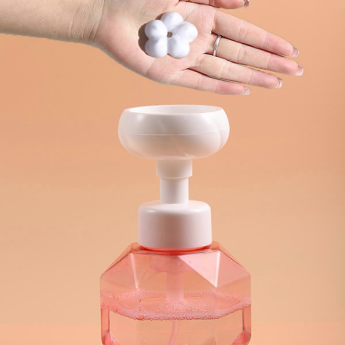 Foaming Soap Dispenser, 300ml (10oz) Flower Shape Foam Bottle Hand Sanitizer ContainerPink Color