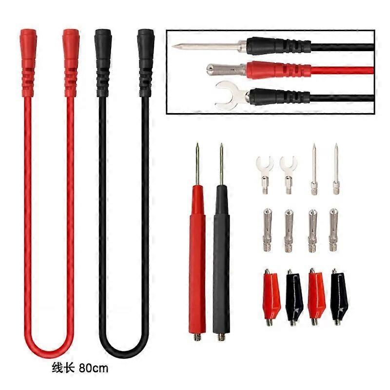 1 set Universal Digital Multimeter Probe 80cm Needle Tip Probe Test Leads Pin Wire Pen Cable Test Line Assortment Kit ST1M343