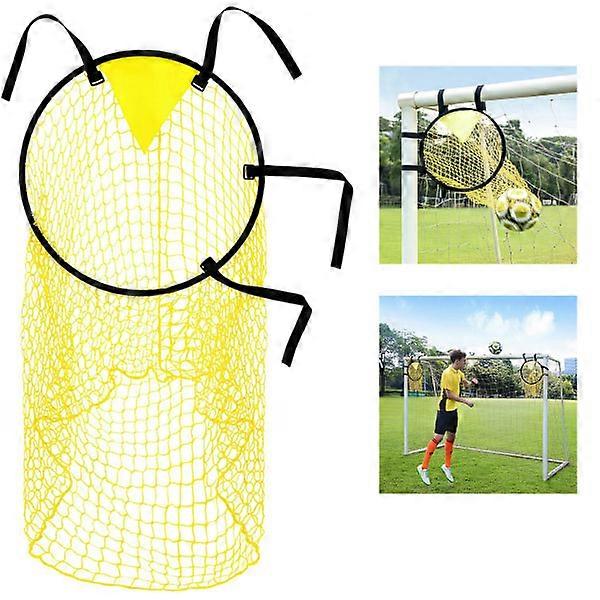 Soccer Training Net - Durable Yellow Net for Soccer Practice - Easy Setup and Portable Design