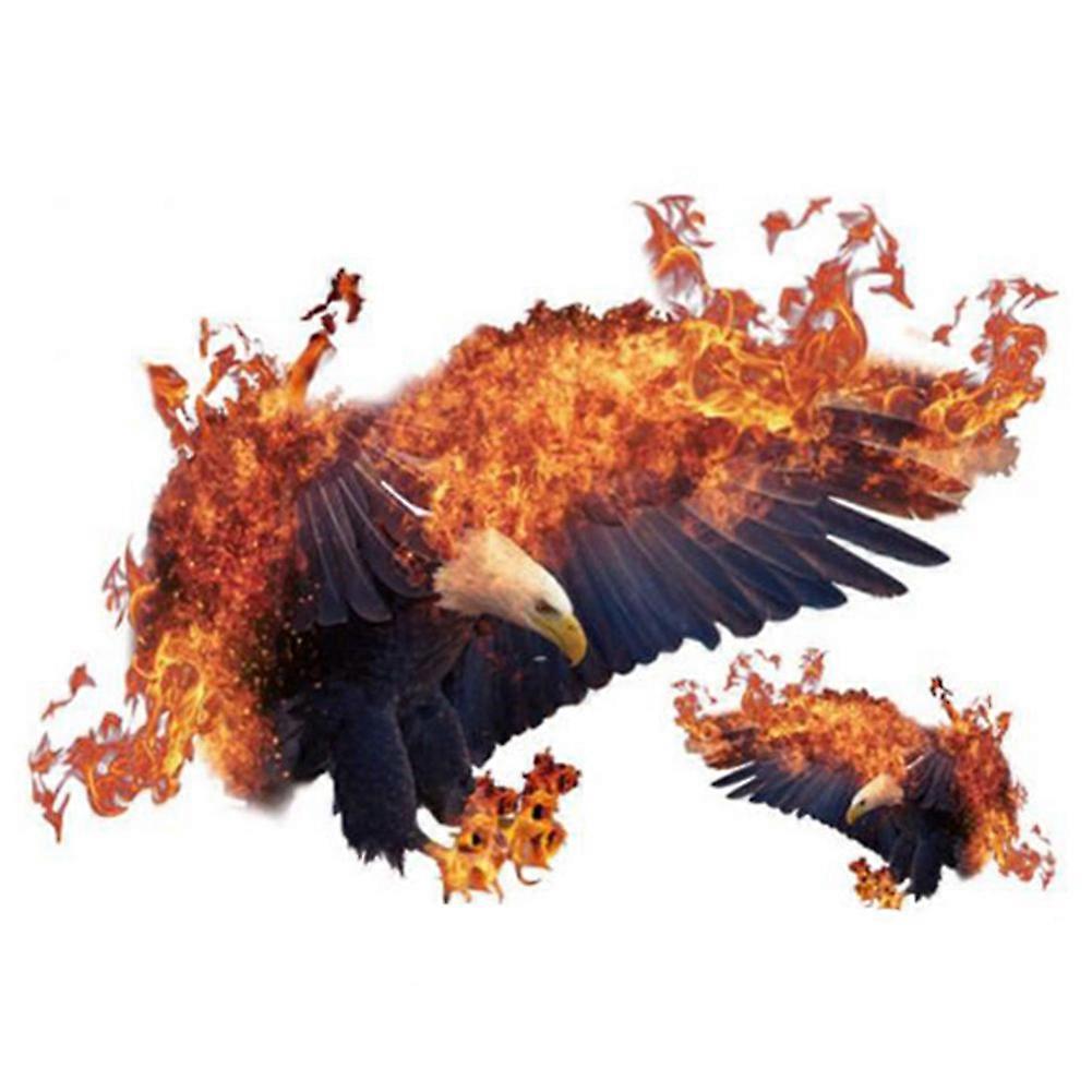 3D Stereo Fire Flame Eagle Wall Stickers Bedroom Backdrop Wall Decoration
