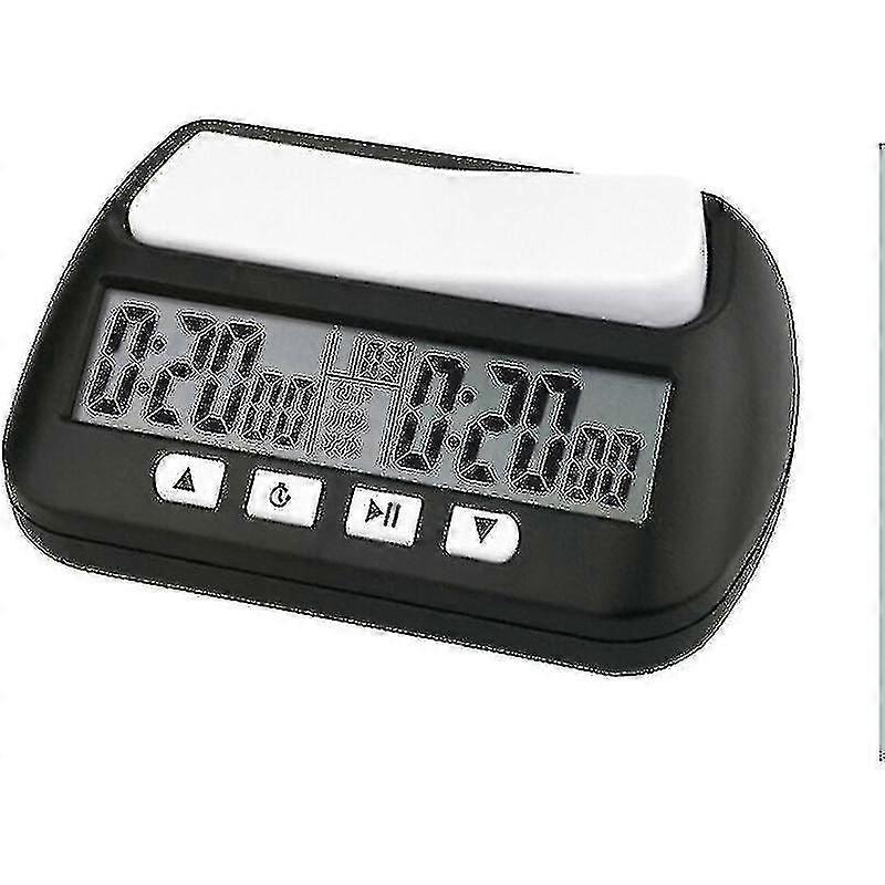 Professional Chess Clock Electronic Board Game Competition Time Counter Countdown Compact,black