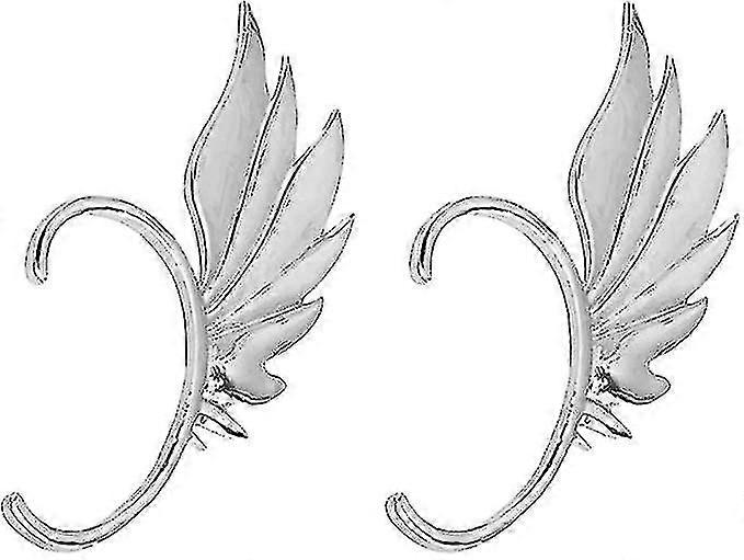 Καθολικό elf ear clip elf άγγελος σκουλαρίκι σκουλαρίκι κλιπ χωρίς διαπεραστικά σκουλαρίκια Απόκριες, 2 κομμάτια, ασήμι