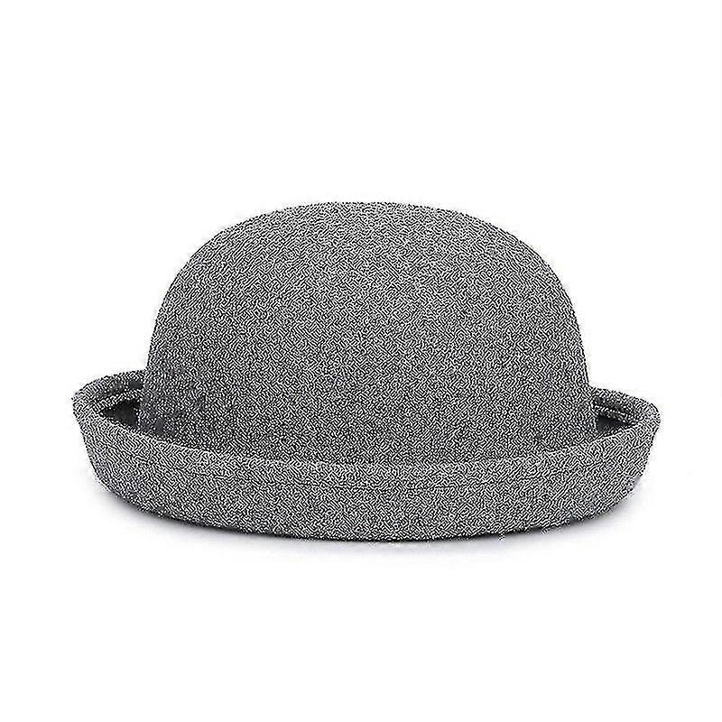 Modne kobiety Solid Color Bowler Derby Wool Felt Hat
