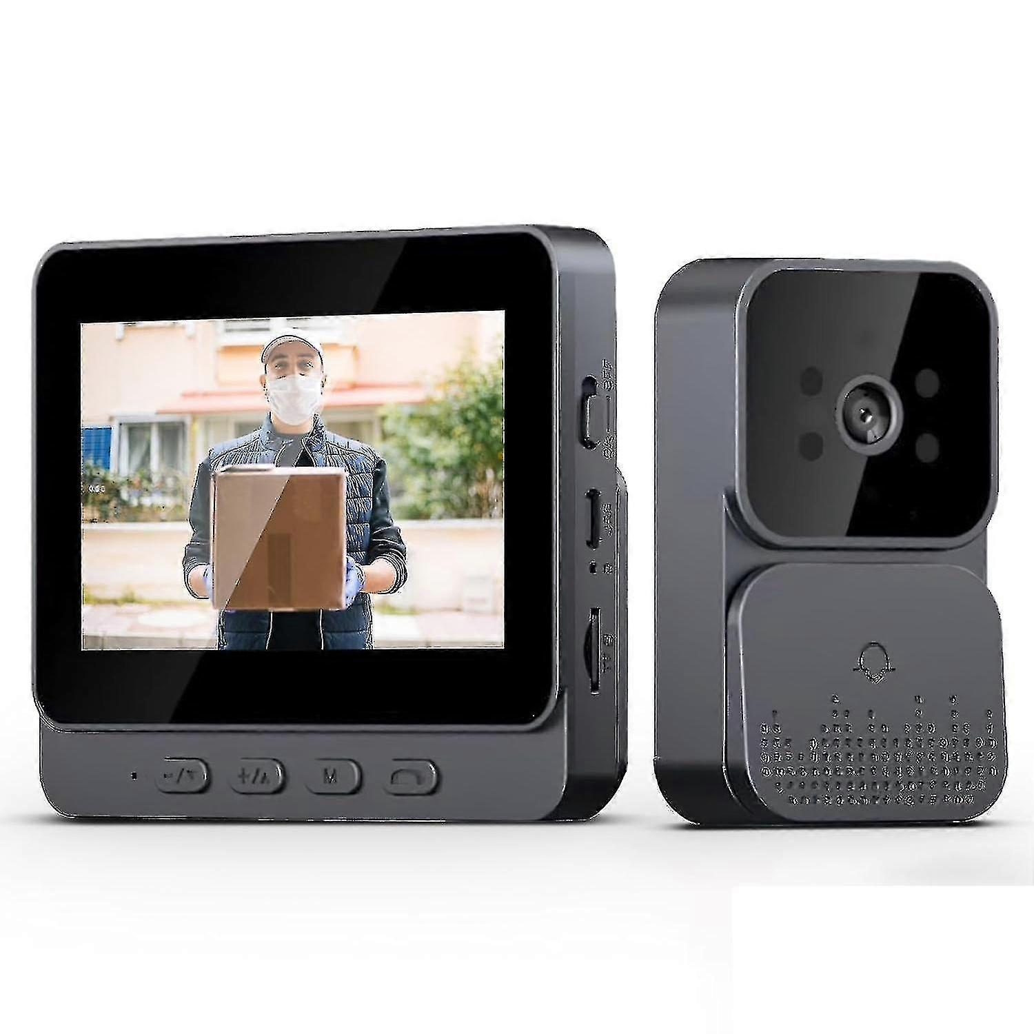 Video Door Phone, 4.3 Inch Video Intercom Wireless Video Door Phone, Doorbell Camera With Monitor, H