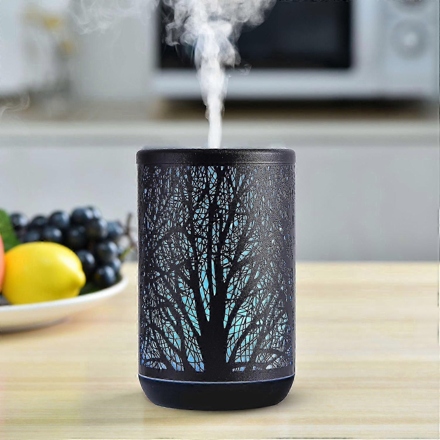 Metal Essential Oil Diffuser,Aromatherapy Oil Diffuser 300ML, Ultrasonic Metal Art Aromatherapy Diff