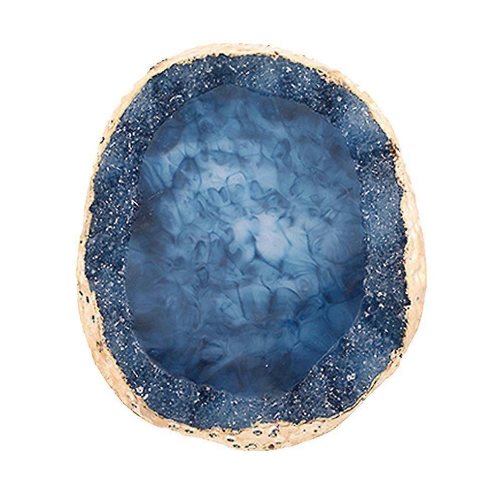 1Pc樹脂マニキュア瑪瑙つばネイルカラープレートマニキュアネイルアートツール(ブルー)