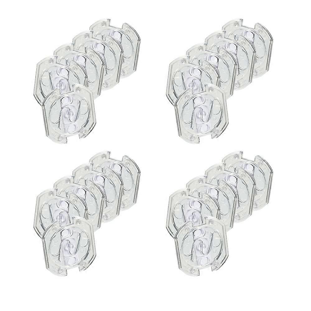 20-piece childproofing device for sockets with swivel mechanism - Socket safety (white, EU))