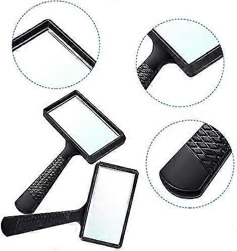 5x Portable Magnifying Glass, 10*5cm Rectangular, Scratch Resistant Glass Lens